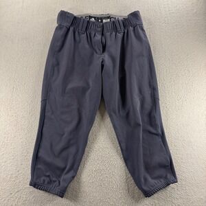 Adidas Softball Pants Women Medium Gray Articulated Knee Mesh Panels Breathable